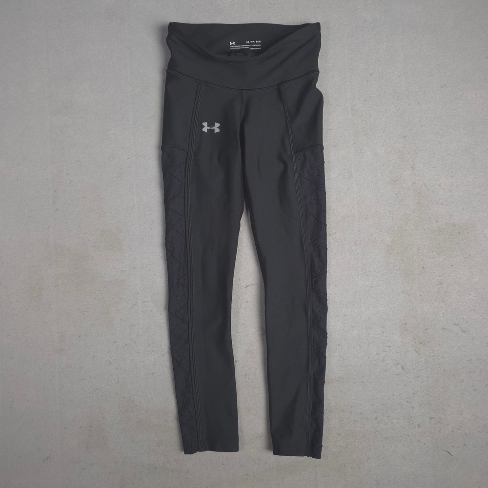 Under Armour HeatGear Compression‎ Leggings Black XS Athletic Workout Stretch